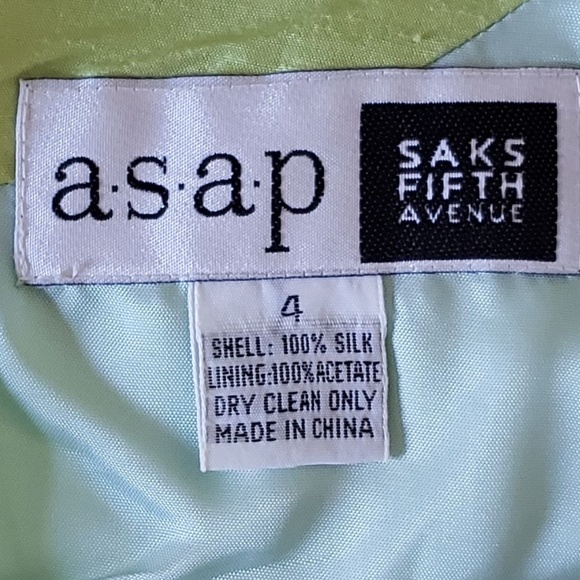 ASAP Saks Fifth Avenue Silk A-Liine Dress - Picture 5 of 5